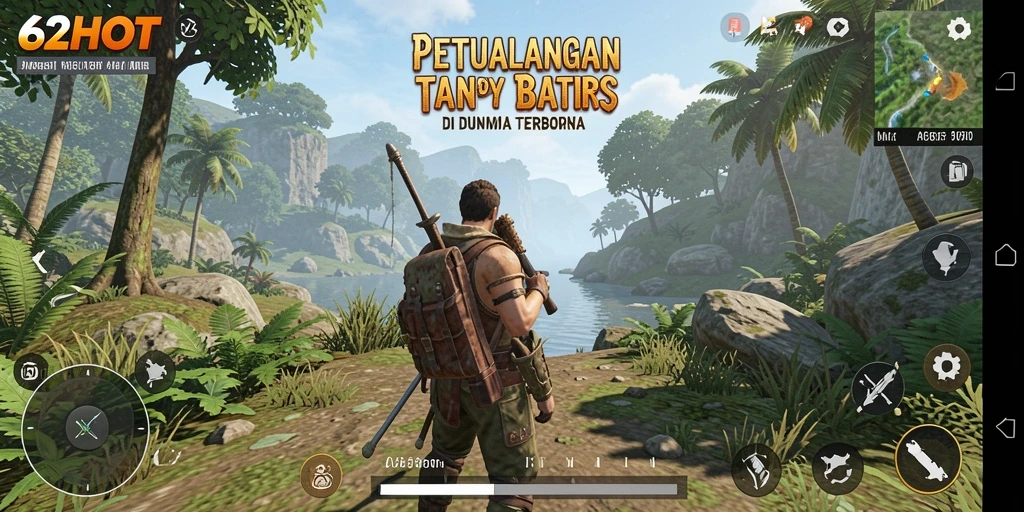 Gameplay 62HOT yang menampilkan dunia terbuka yang memukau.