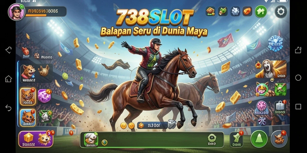 Tampilan gameplay menawan 738SLOT dengan balapan seru.