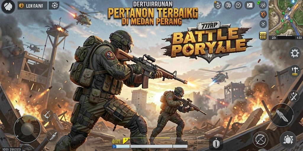 Gameplay seru di medan perang 77RP, pertarungan intens di Battle Royale.