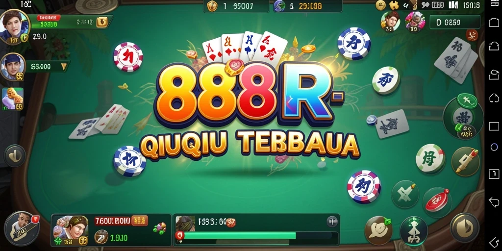 Screenshot gameplay QiuQiu yang menampilkan momen seru di 888R.