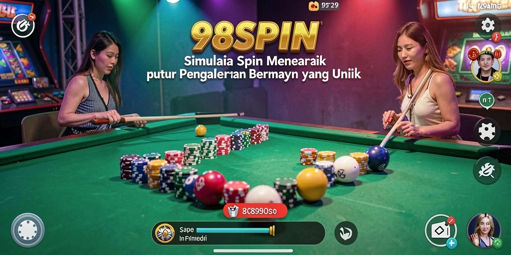 Screenshot utama 98SPIN menampilkan gameplay dinamis dengan elemen spin.