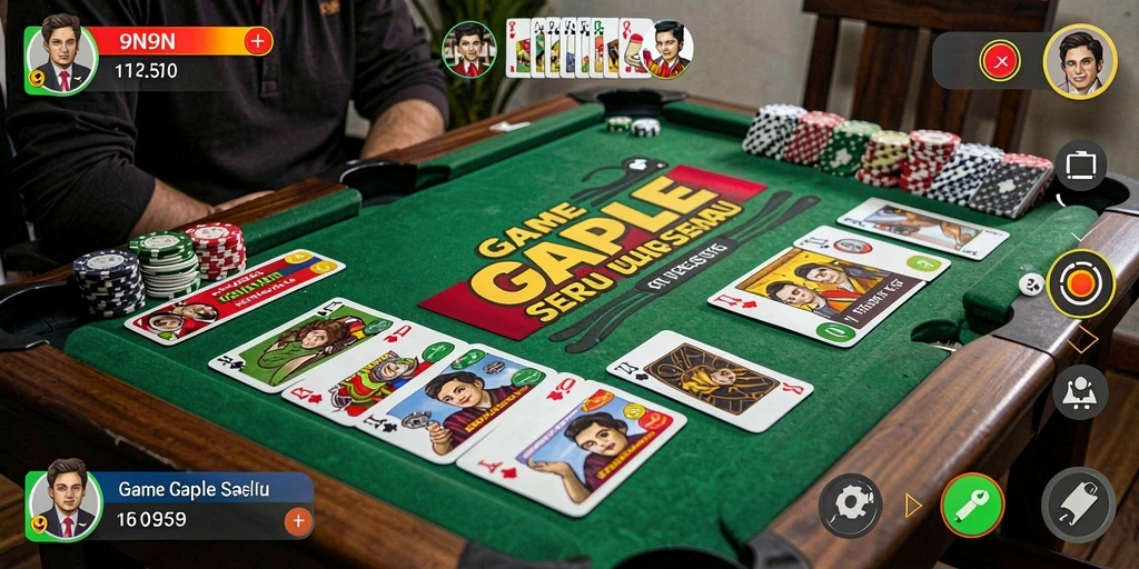 Tampilan gameplay seru dalam 9N9N yang penuh strategi.