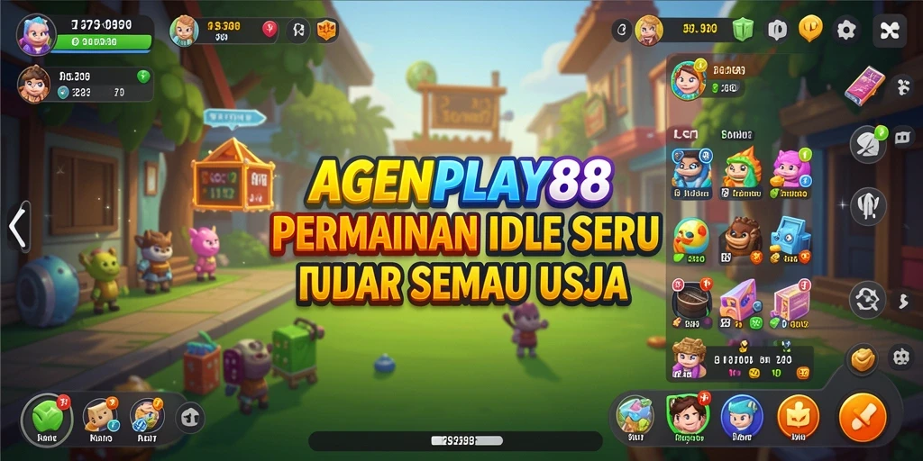 Screenshot gameplay AGENPLAY88 menampilkan suasana santai dalam membangun kerajaan.