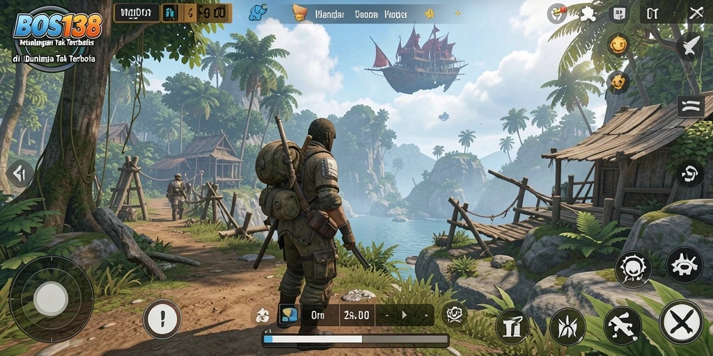 Tampilan gameplay menarik di dunia terbuka yang luas.