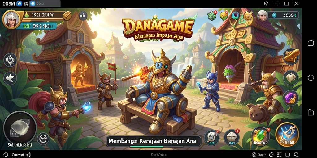Tangkapan layar dari gameplay di DANAGAME yang menampilkan strategi bisnis.
