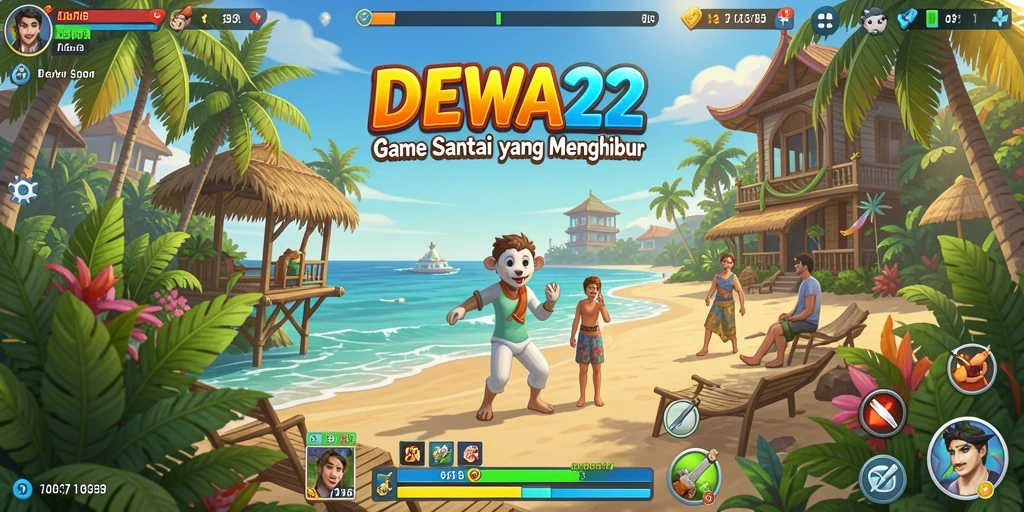 Tampilan gameplay DEWA22 yang cerah dan menarik.