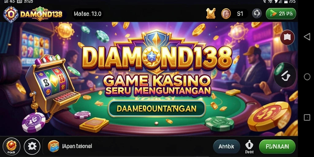 Screenshot gameplay <strong>DIAMOND138</strong> yang menampilkan suasana kasino yang seru.