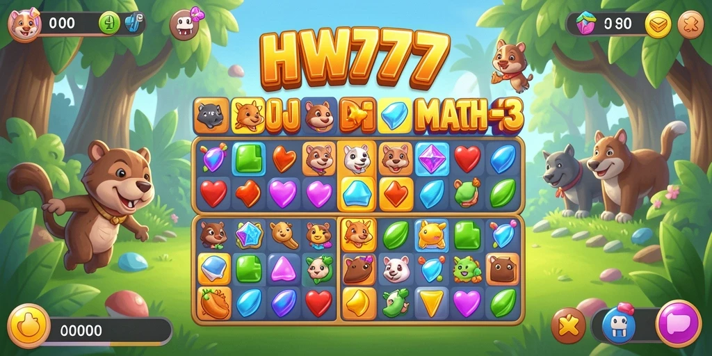 Screenshot gameplay HW777 yang seru dan penuh warna.