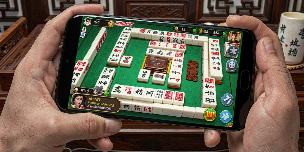 Tampilan gameplay menarik dari permainan Mahjong JARUM77.