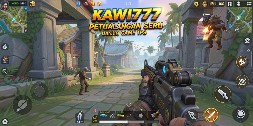 Tangkapan layar dari gameplay seru KAWI777 di mode TPS.