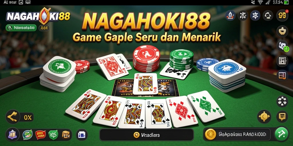 Screenshot gameplay NAGAHOKI88 yang menunjukkan keseruan bermain Gaple.