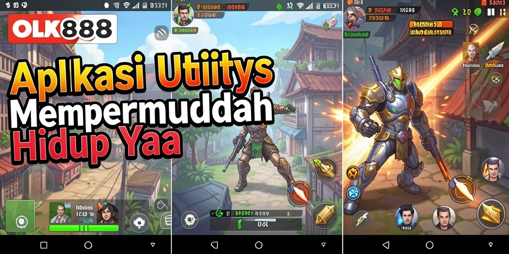 Tampilan aplikasi OLX888 yang sederhana dan informatif.