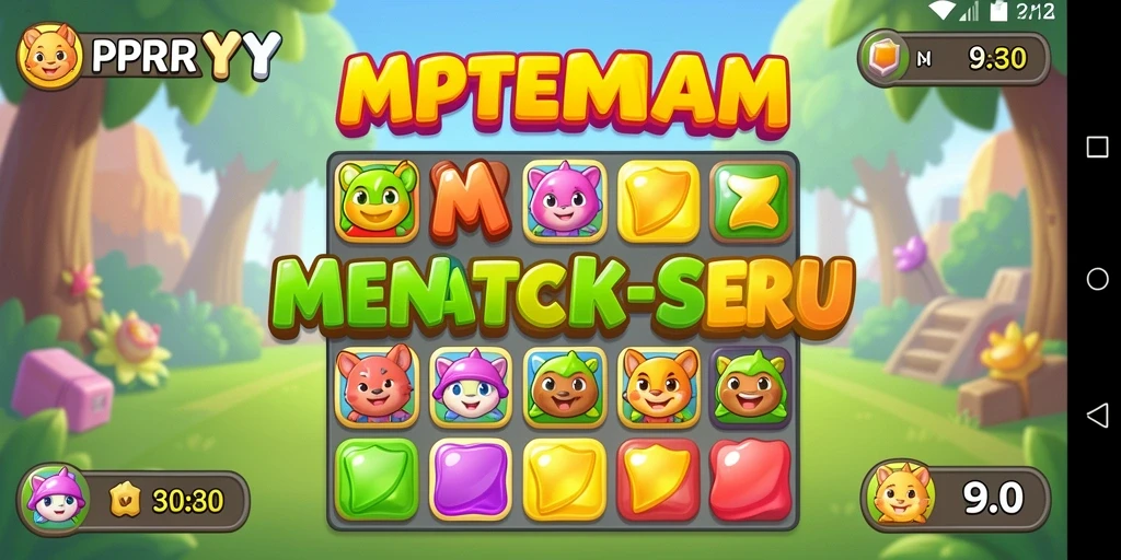 Tangkapan layar gameplay seru PPRRYY dengan kombinasi warna-warni.