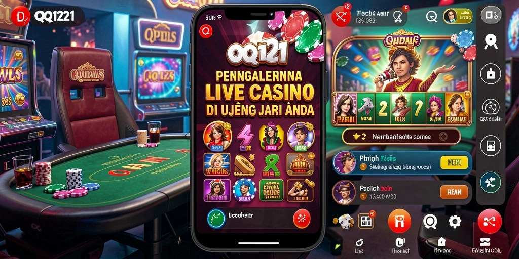 Tampilan menarik dari gameplay Live Casino di QQ1221.