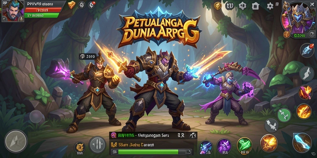 Tampilan gameplay ARPG yang mendebarkan dan penuh aksi.