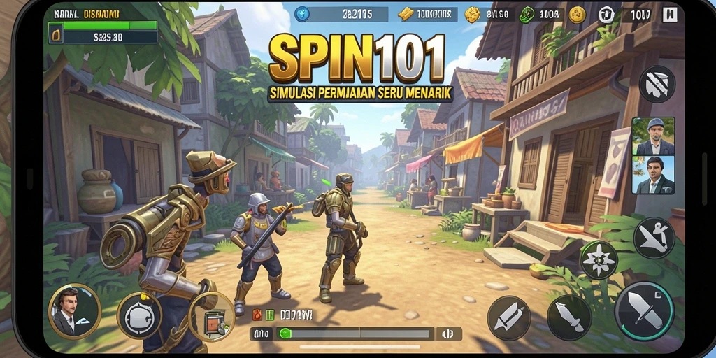 Tampilan menarik dari gameplay SPIN101 yang mendeskripsikan kehidupan virtual.