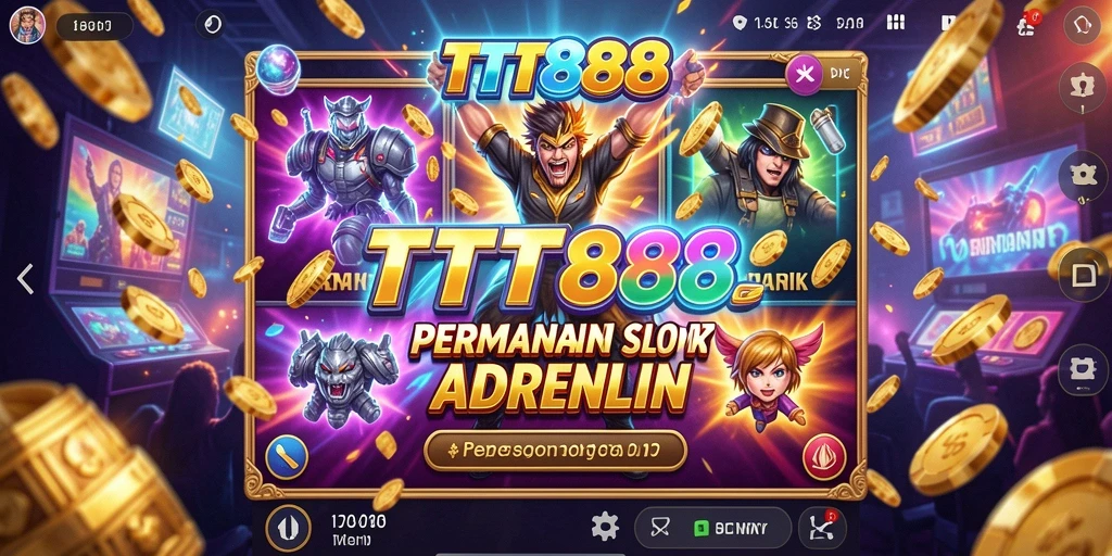 Gameplay TTT888 slot dengan fitur menarik dan warna-warna cerah.