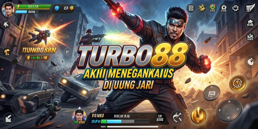 Tampilan gameplay <strong>TURBO88</strong> yang penuh aksi dan mendebarkan.