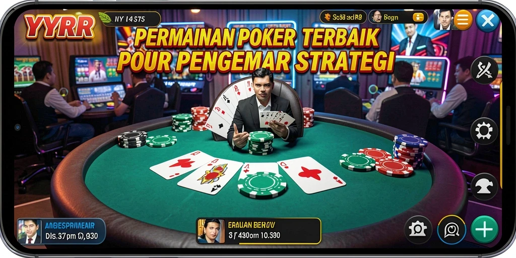 Tampilan gameplay menarik dari permainan Poker di YYRR.