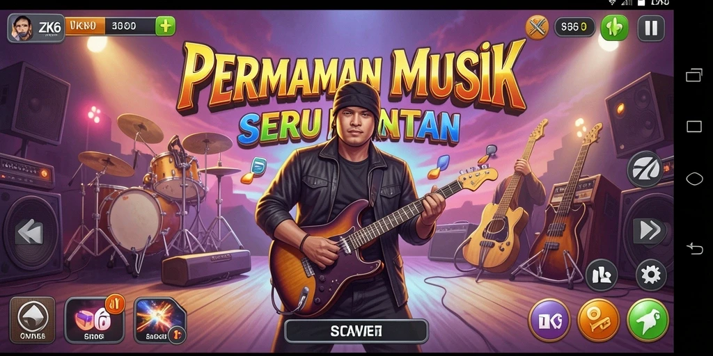 Screenshot ZK6 menampilkan gameplay yang menarik dengan efek visual yang menawan.
